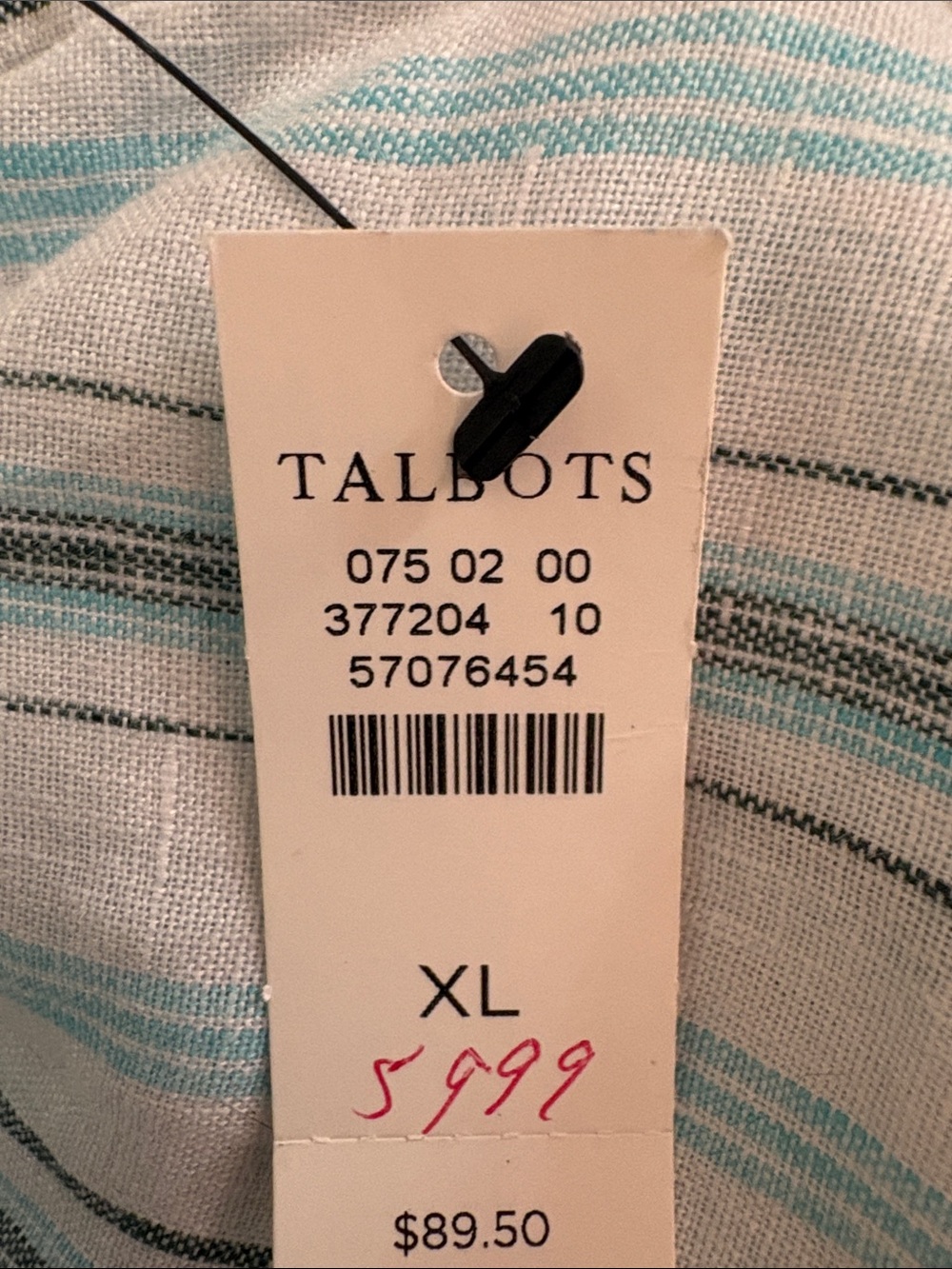 Talbots 100% Linen Popover Shirt NWT XL - Picture 11 of 11